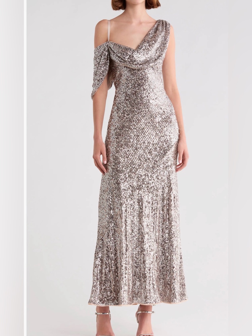 NWT DVF Joaquin Sequin One-Shoulder Dress